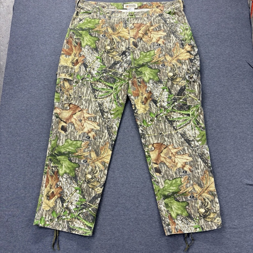 VTG Russell Outdoors Explorer Cargo Pants Mens XL 40x32 Mossy Oak Hunting Work